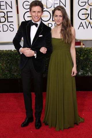 Eddie Redmayne and Hannah Bagshawe at The Golden Globes 2015