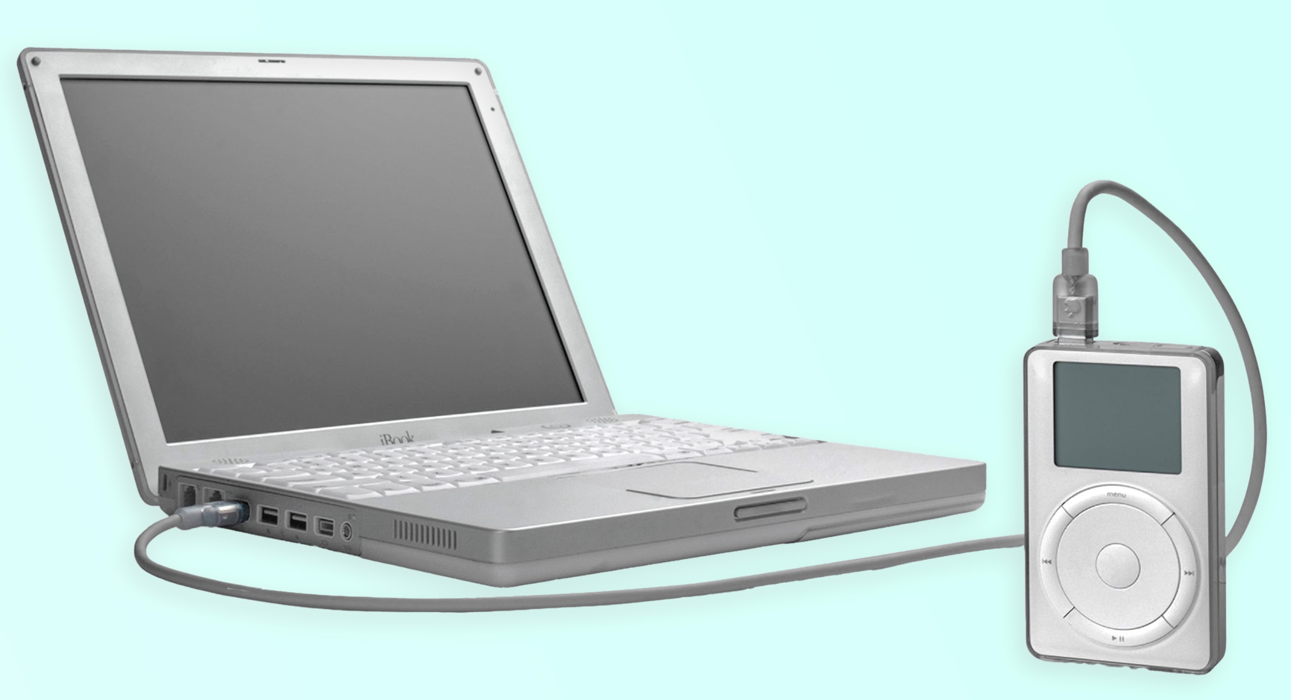 iBook and iPod in 2001