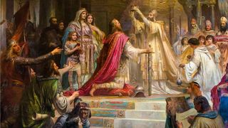 Imperial Coronation of Charlemagne, painting, 1861