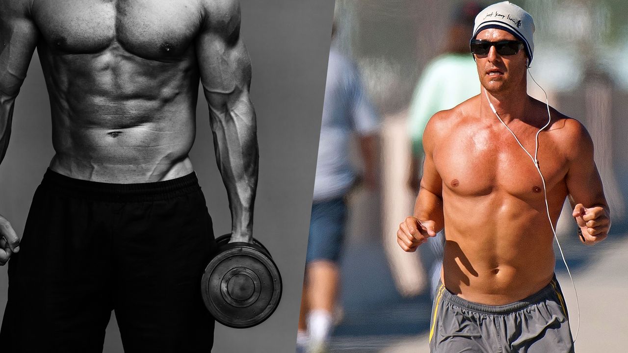 Matthew McConaughey dumbbell workout