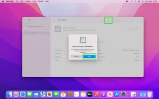 The macOS disk utility, demonstrating how to fix an external hard drive that won't show up