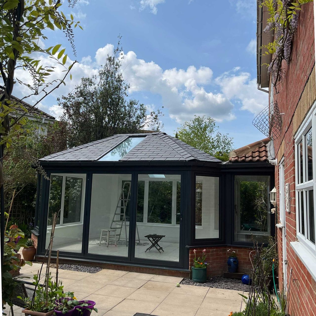conservatory with replacement roof