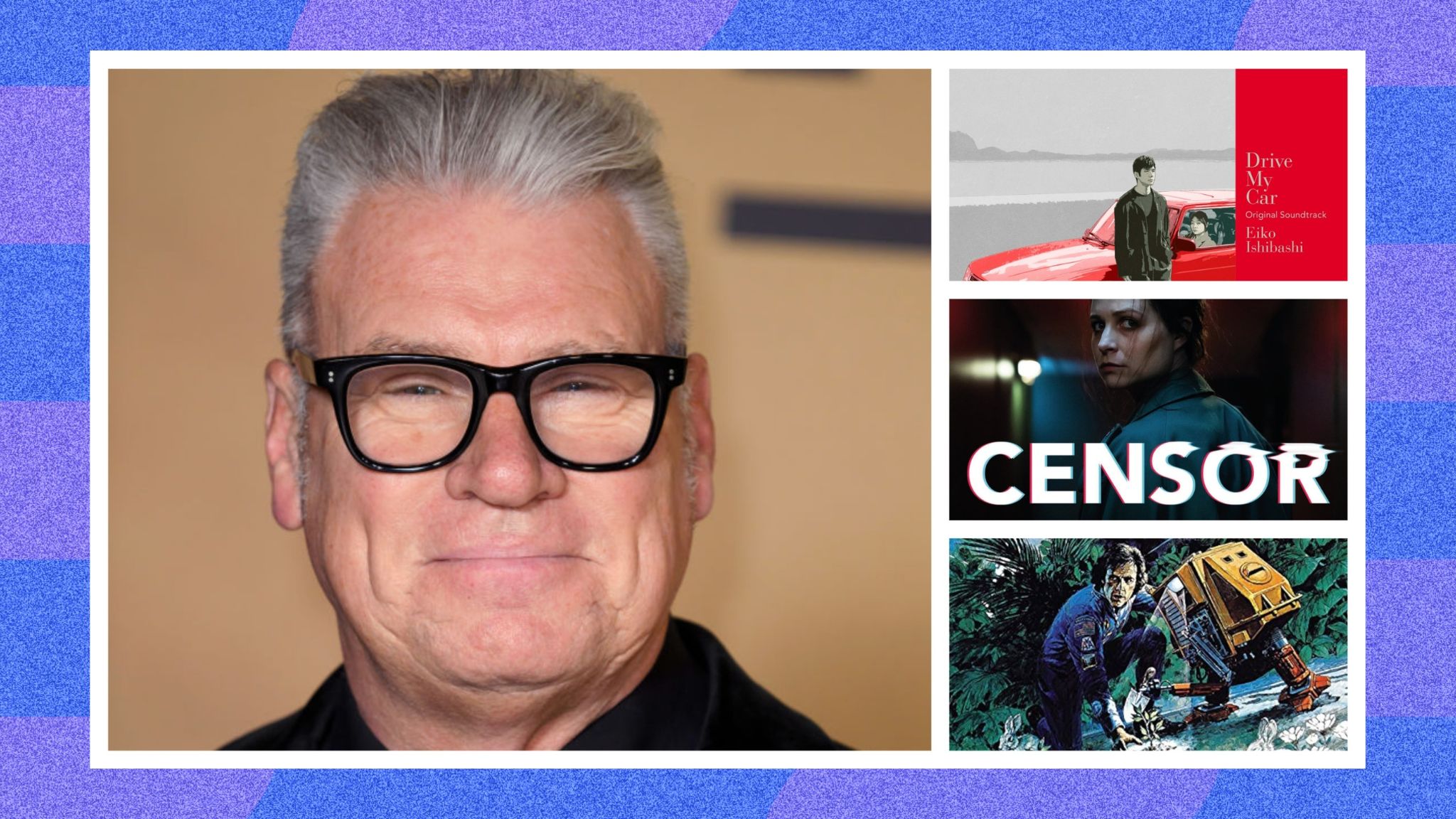 An image of Mark Kermode and various movie soundracks.