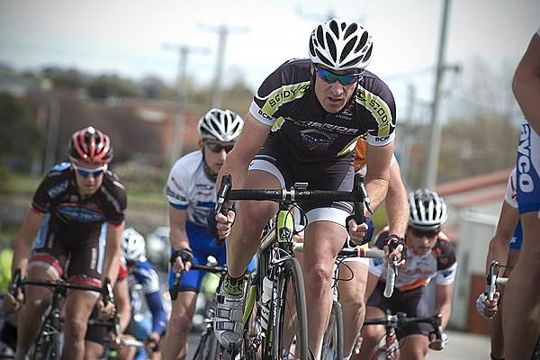 One of the Merida Elite Race Team in action during stage one of the Tour.