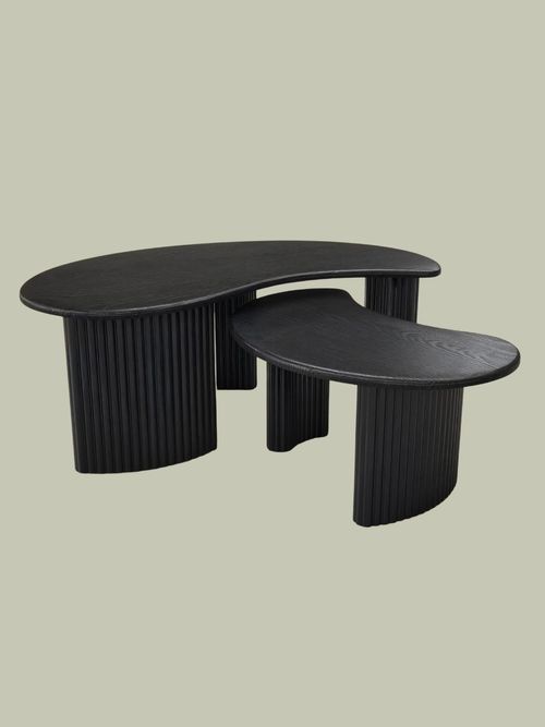 Clio Coffee Table Set Black