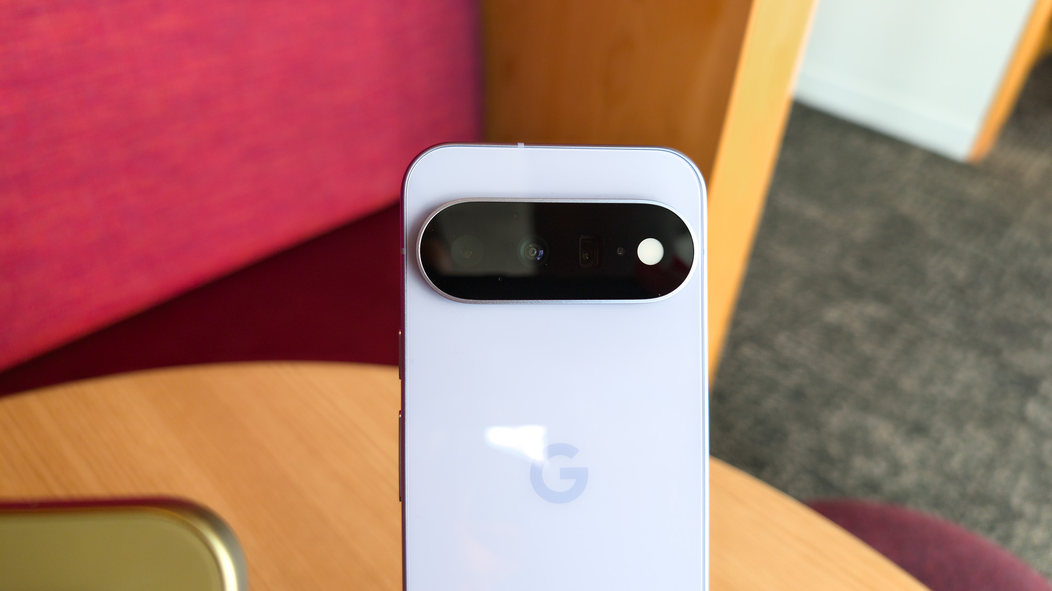 The back of the blue Google Pixel 11