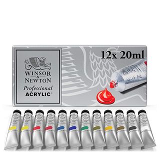 Product shot of Winsor & Newton Acrylics, one of the best acrylic paints