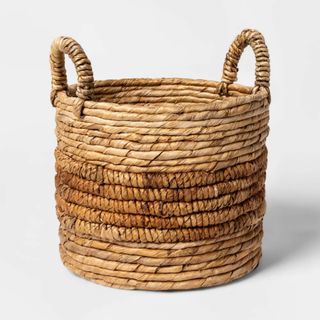 Large Natural Woven Round Basket