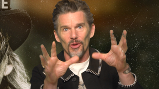 Ethan Hawke in an interview for 'The Black Phone' with CinemaBlend.