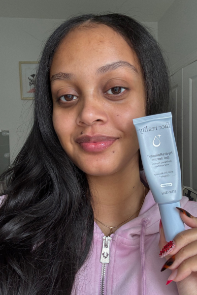 Shauna Beni-Haynes before and after testing Face Reality's HydraRemedy Gel Serum