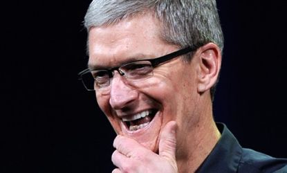 Apple employees give their first-year CEO Tim Cook a 97 percent approval rating for the work he's done since Steve Jobs' death.