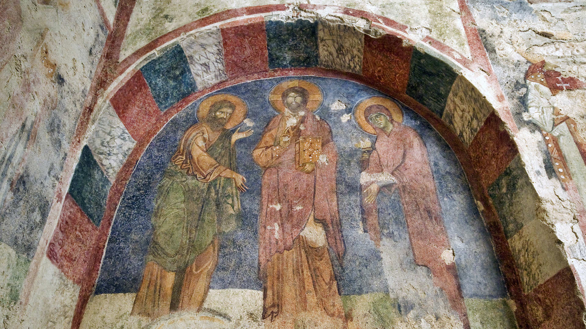 Mural in the Church of St. Nicholas in Demre, Turkey.