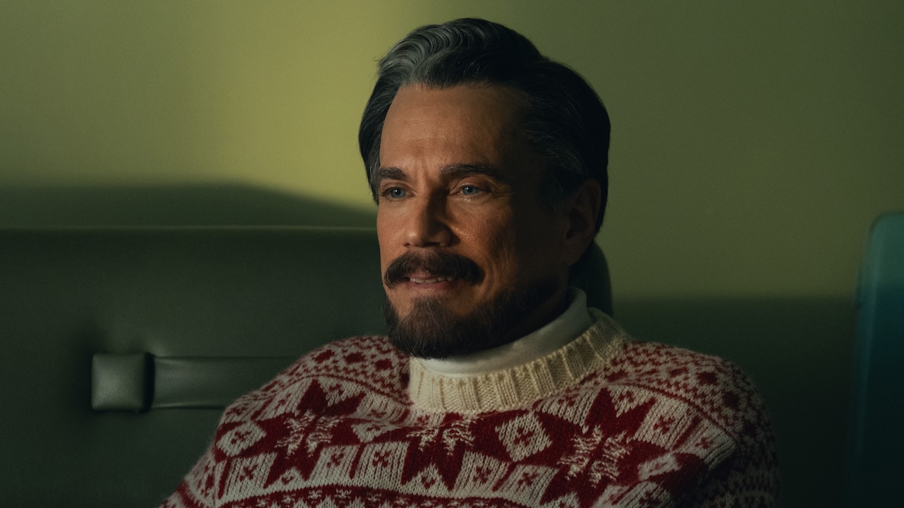 Dr. Mauer in Christmas sweater in Severance Season 2 