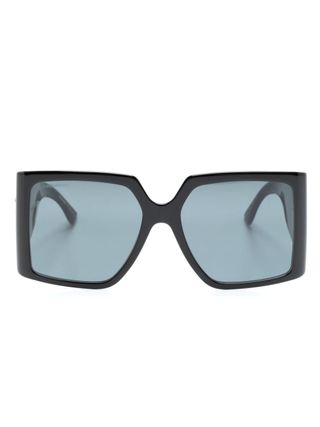 Embossed-Logo Oversized-Frame Sunglasses