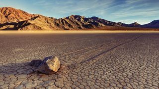 Sailing stones in Death Valley