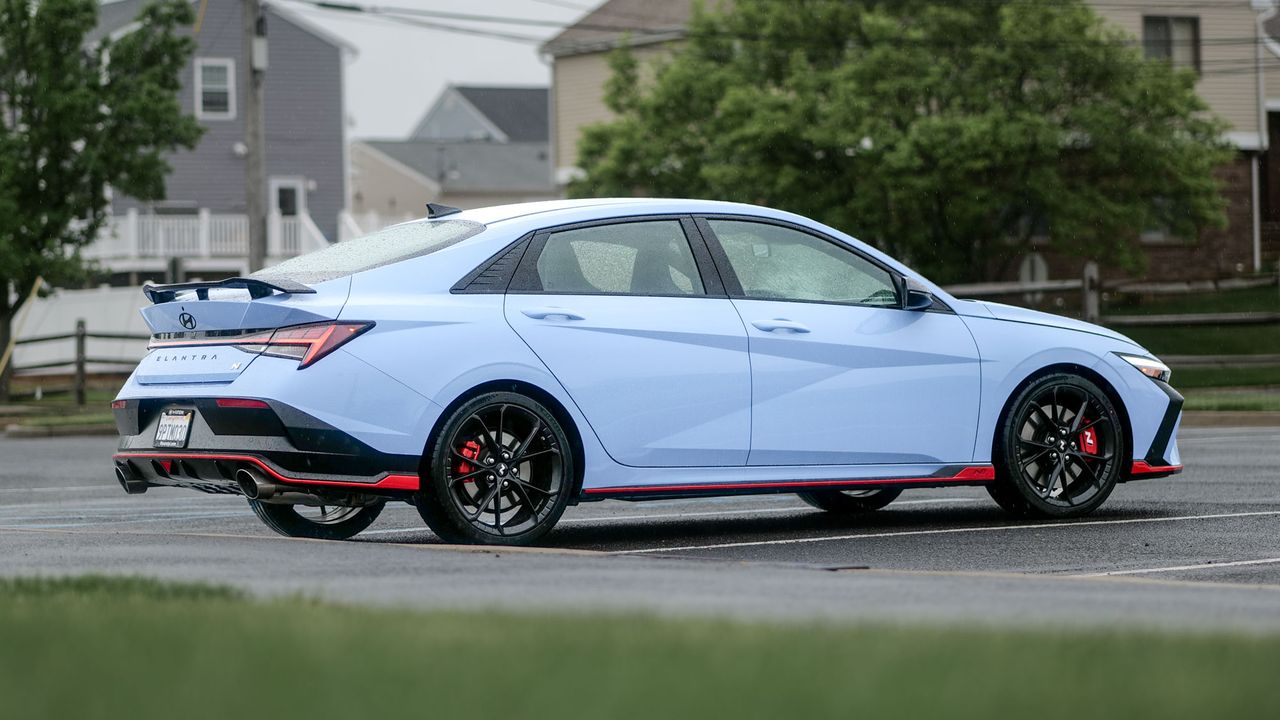 2025 Hyundai Elantra N test drive review pros and cons.