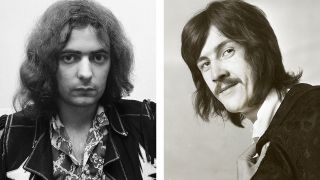 A composite photograph of Deep Purple’s Ritchie Blackmore and Led Zeppelin’s John Bonham