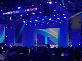 Thomas and George Kurian on stage at NetApp Insight 2023