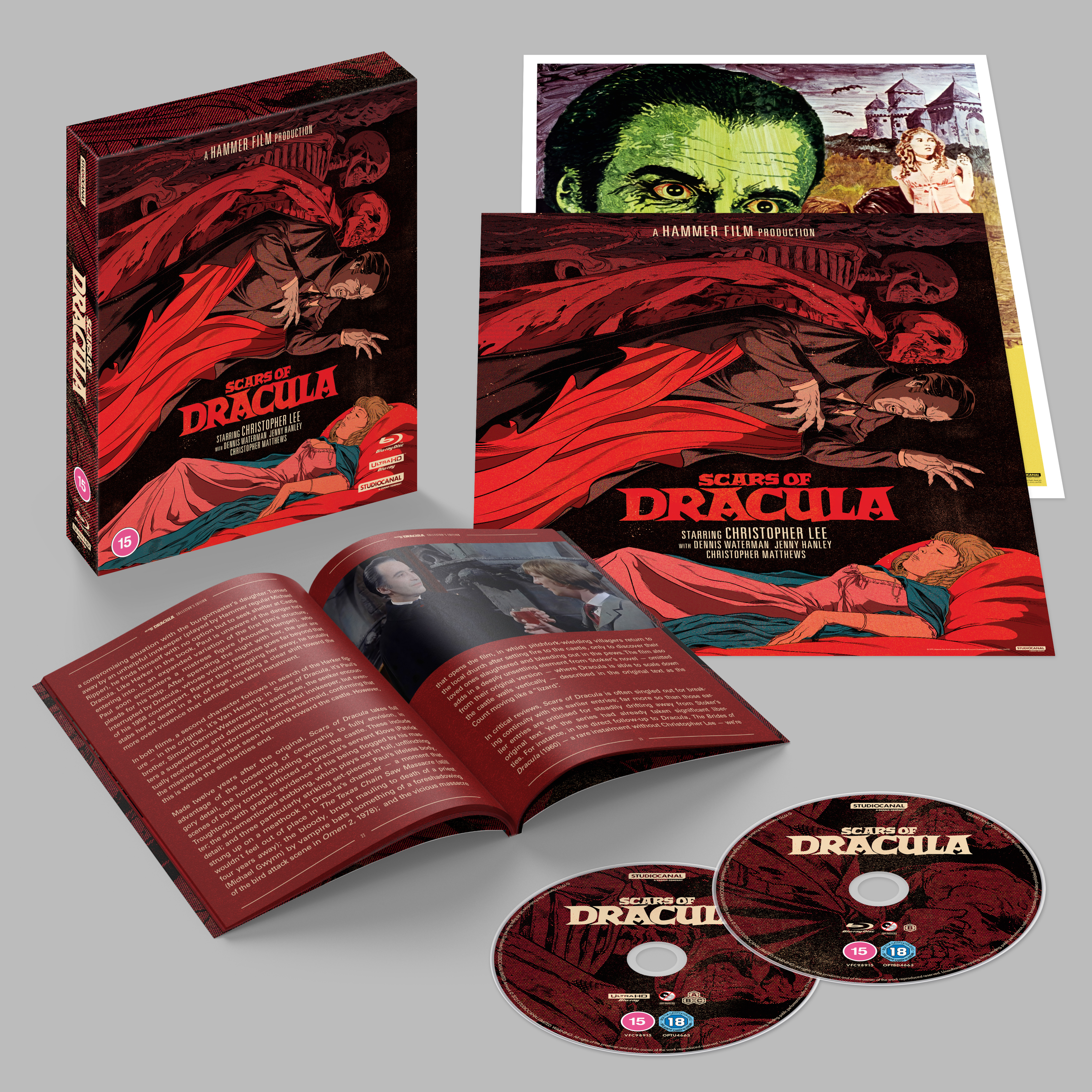 The contents of the Scars Of Dracula Collector's Edition.