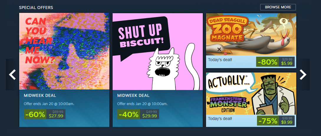 Steam Daily Deals example image