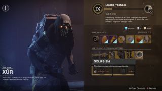 Destiny 2 exotic class item - Xur selling