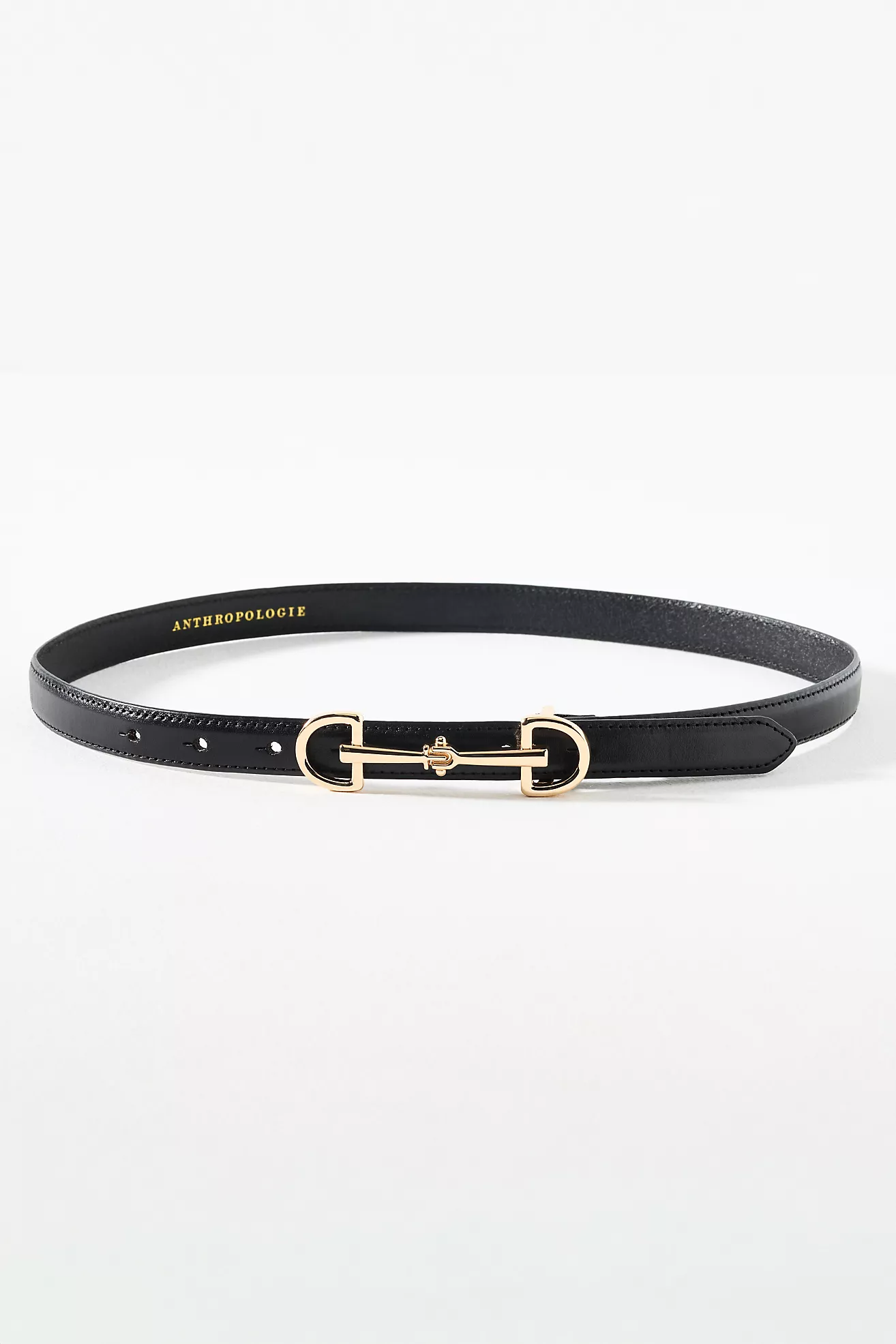 Skinny Horsebit Detail Belt