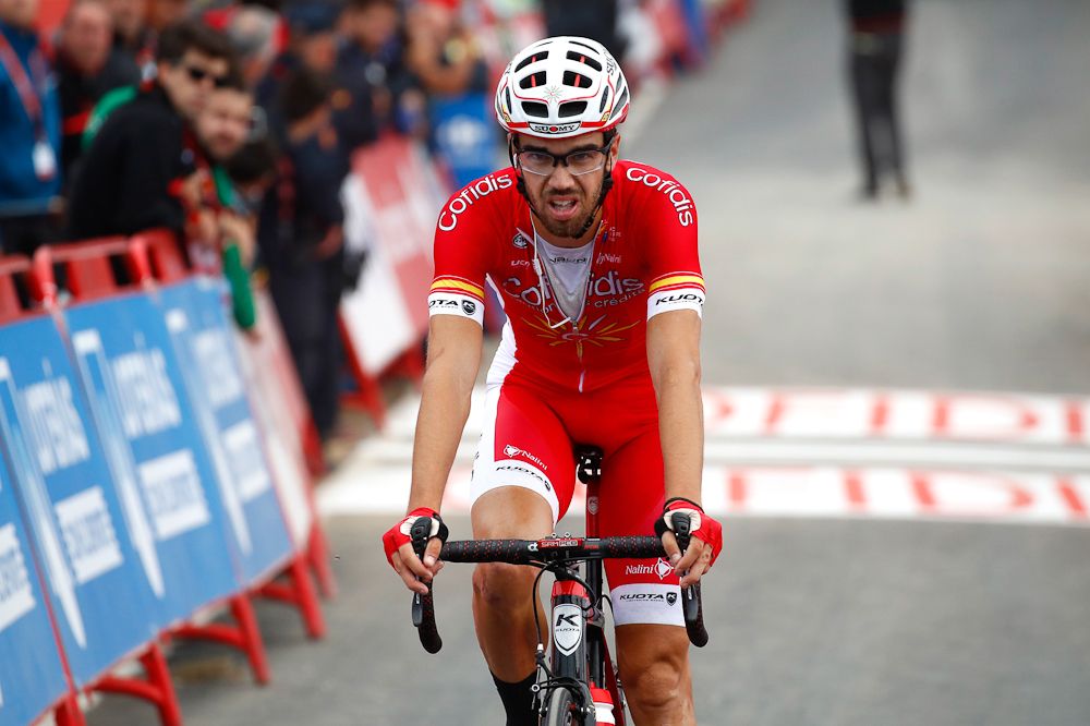 Jesus Herrada (Cofidis) finishes stage 12 and takes the overall lead
