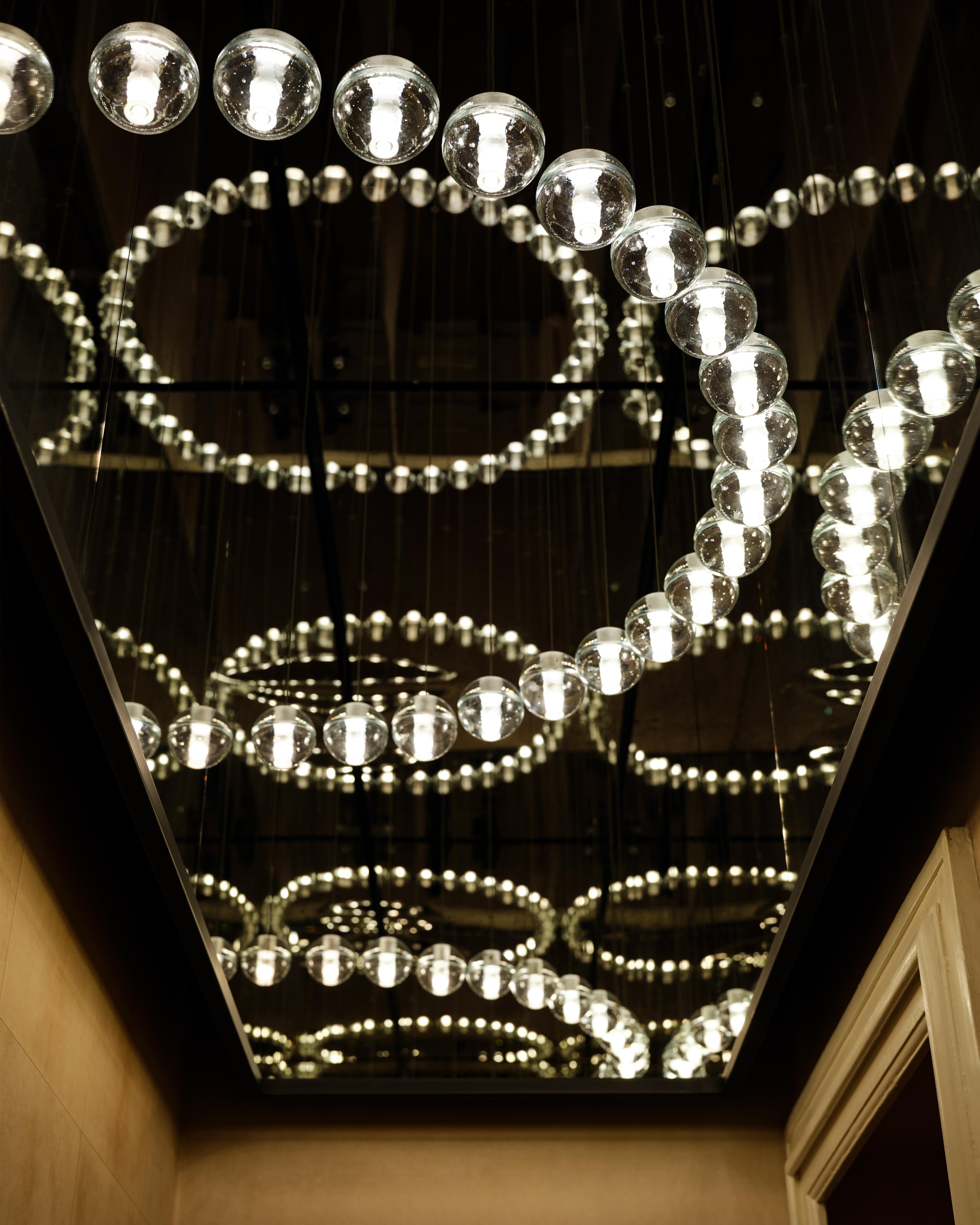 light installation in Milanese interior