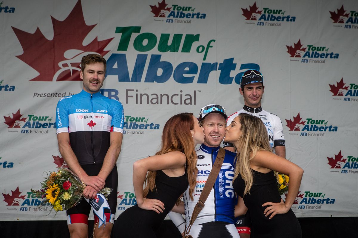 Tanner Putt (UnitedHealthcare) takes the top spot on the podium for the stage win