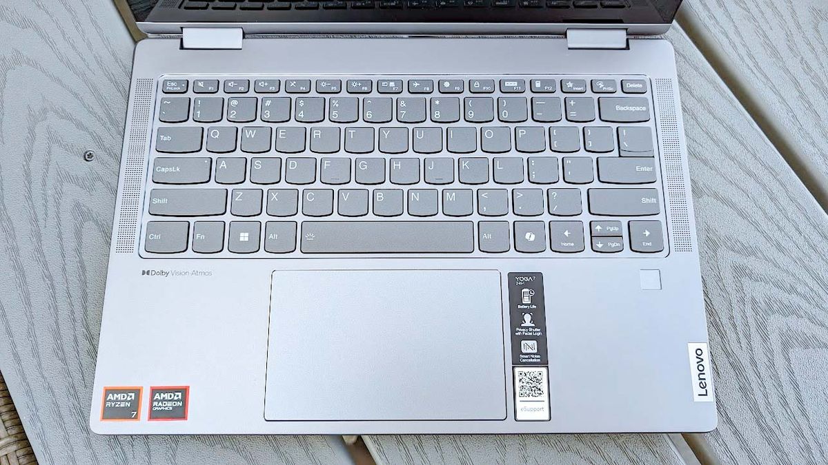 Lenovo Yoga 7 keyboard.