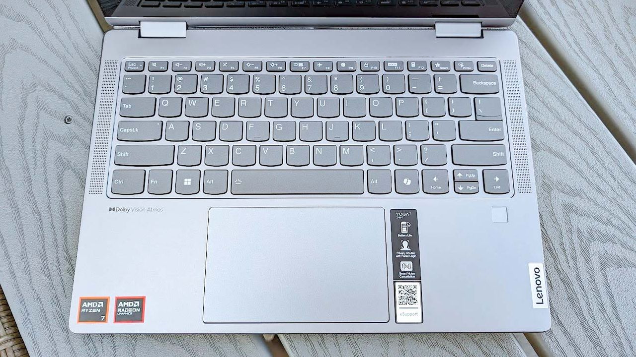 Lenovo Yoga 7 keyboard.