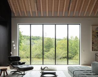 bedroom vistas from inside looking out at North Salem Farm by Worrell Yeung