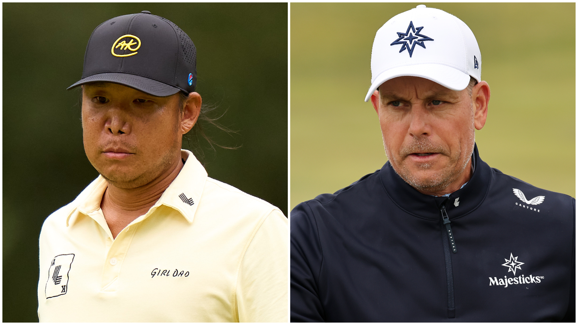 Images of Anthony Kim and Henrik Stenson 