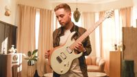Charlie Robbins with his signature Kiesel electric guitar