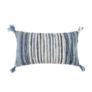 blue rag cushion