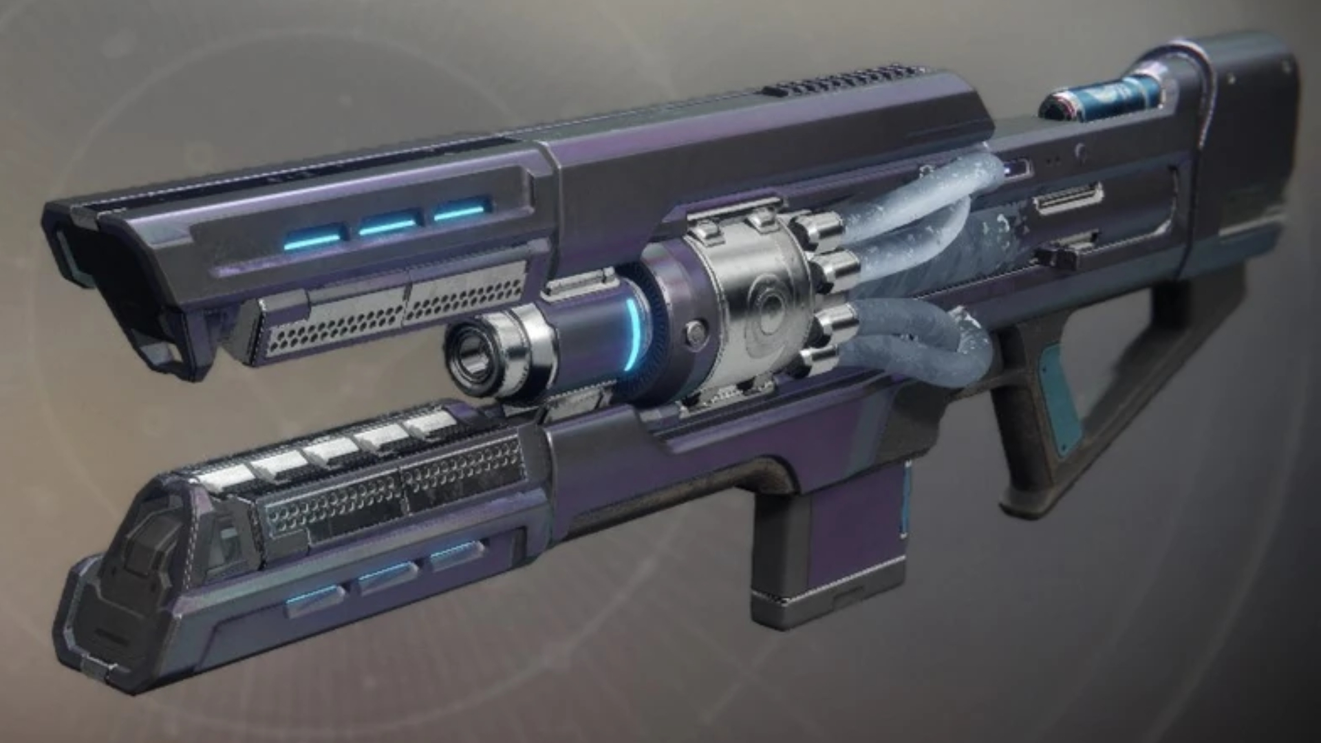 Destiny new catalysts: A side-on view of the Coldheart Exotic weapon.