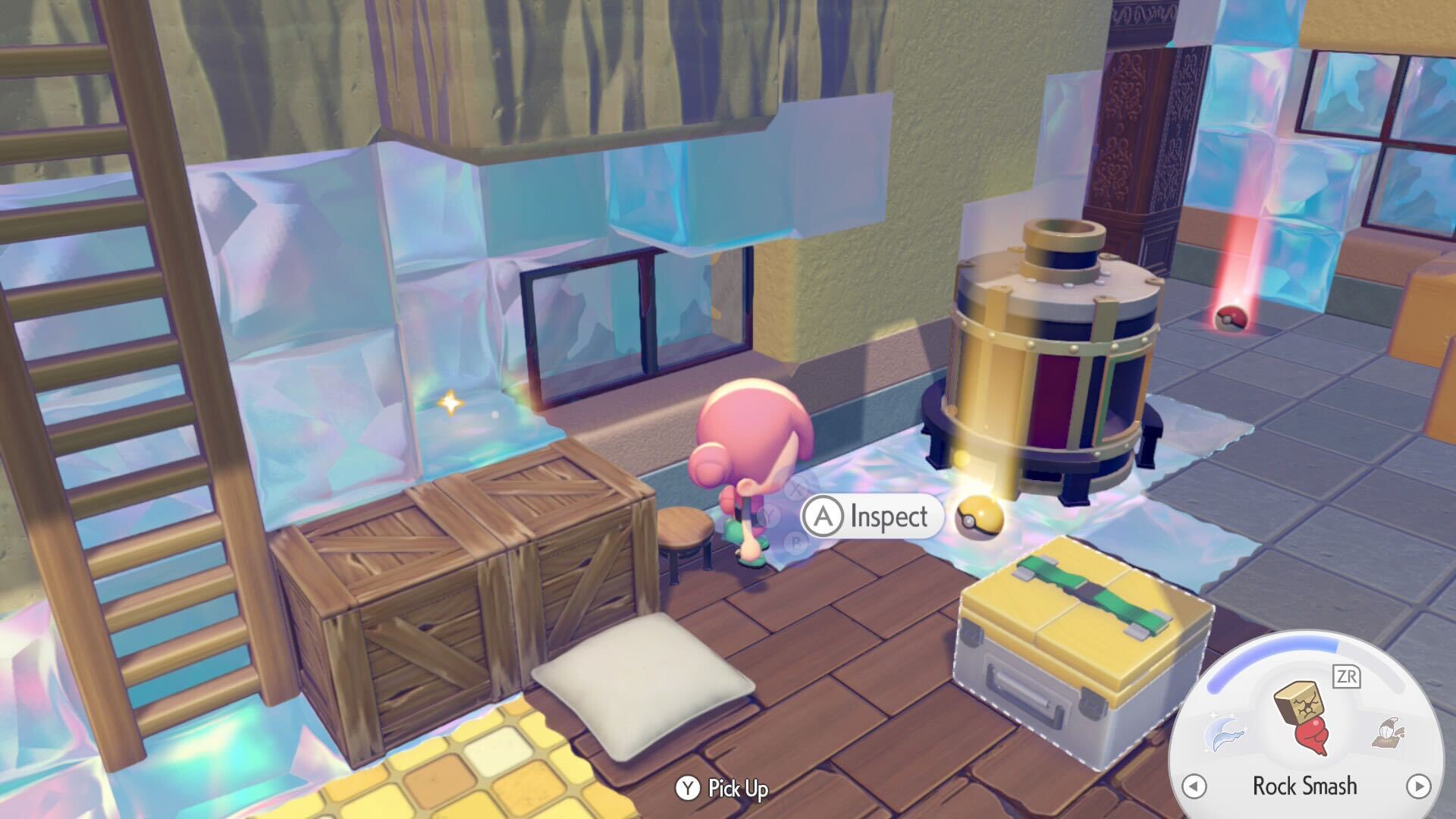 Finding a golden Pokeball amongst the debris in Pokemon Pokopia