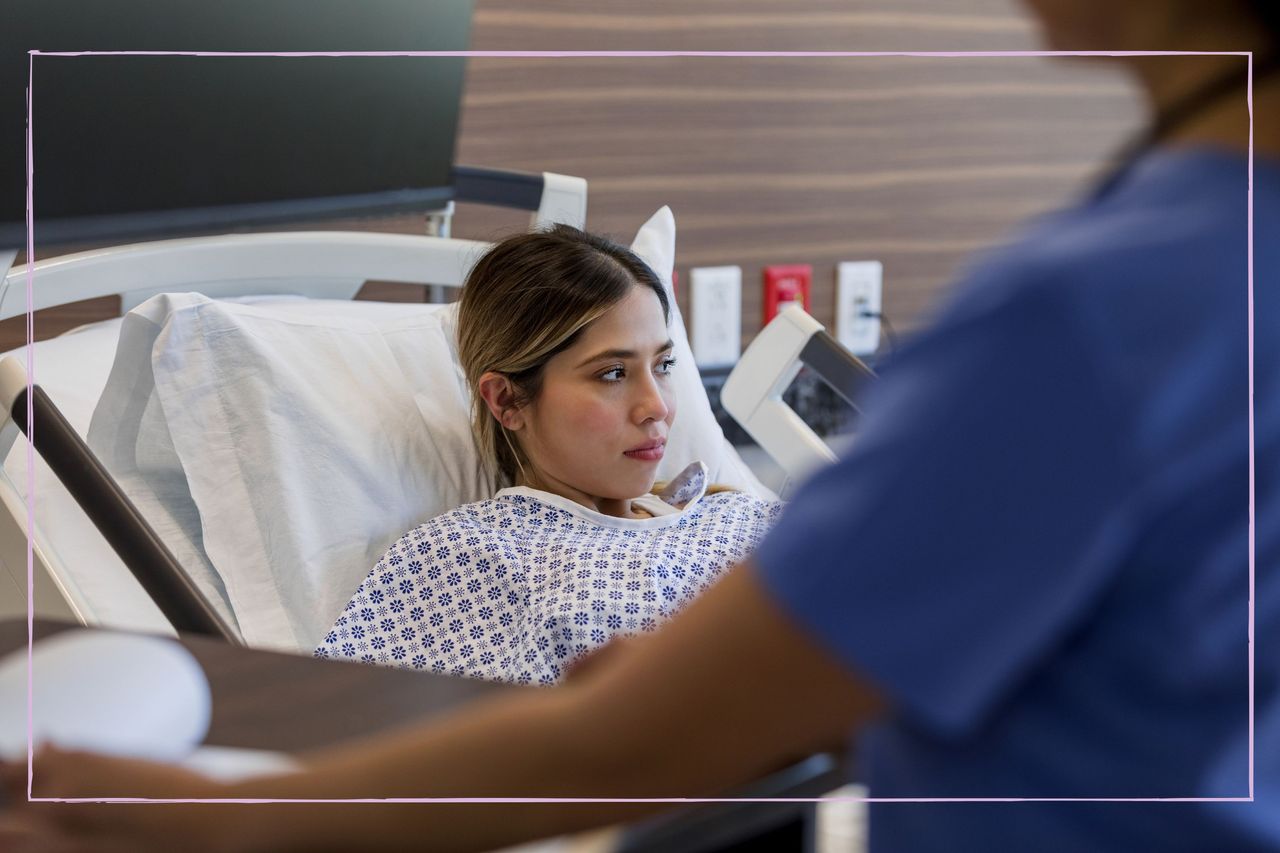 woman in hospital bed