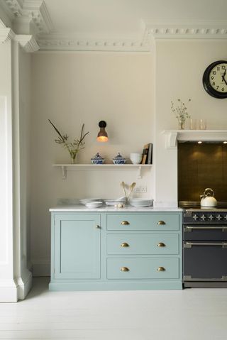 Pale blue kitchen by deVOL