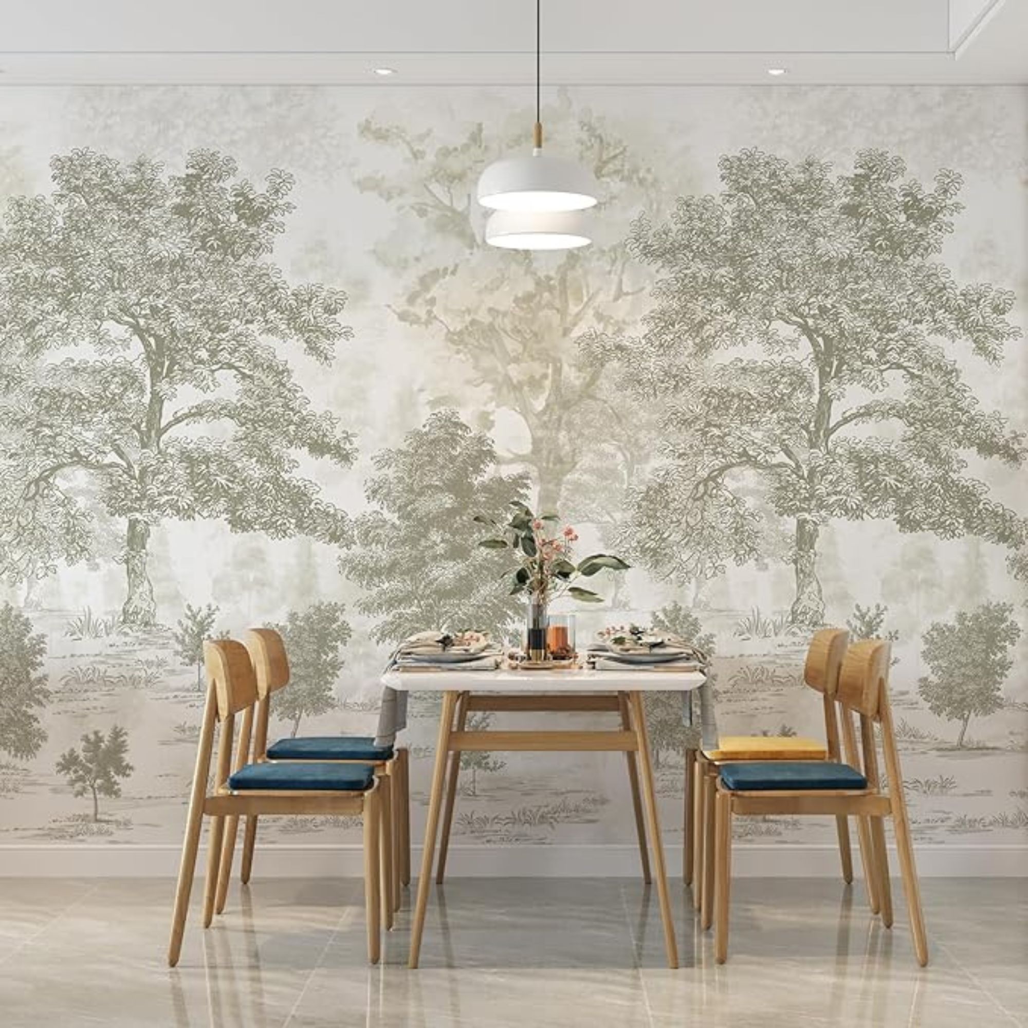 Vintage Forest Wall Mural Peel and Stick