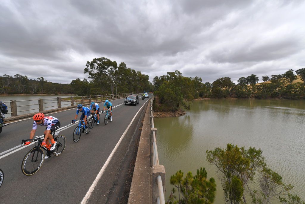 The Tour Down Under peloton