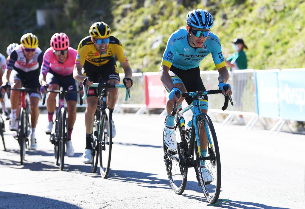 ORCIERES FRANCE SEPTEMBER 01 Miguel Angel Lopez Moreno of Colombia and Astana Pro Team during the 107th Tour de France 2020 Stage 4 a 1605km stage from Sisteron to OrcieresMerlette 1825m TDF2020 LeTour on September 01 2020 in Orcieres France Photo by Tim de WaeleGetty Images