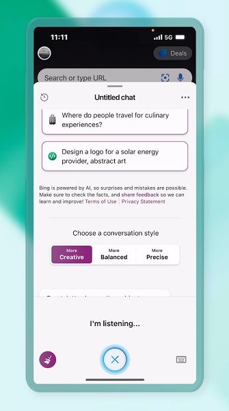 A demo is a user chatting with the new Bing Chat widget.