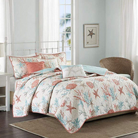 Coastal Living Coral &amp; Teal Seashells, Starfish, Beach House, Cottage Full/Queen Quilt: $114.93 (was 134.99) at Amazon
This colorful and ocean-themed bedding set is $20 off for Prime Day, and that's a great deal if you're in the market for brand new sheets. 