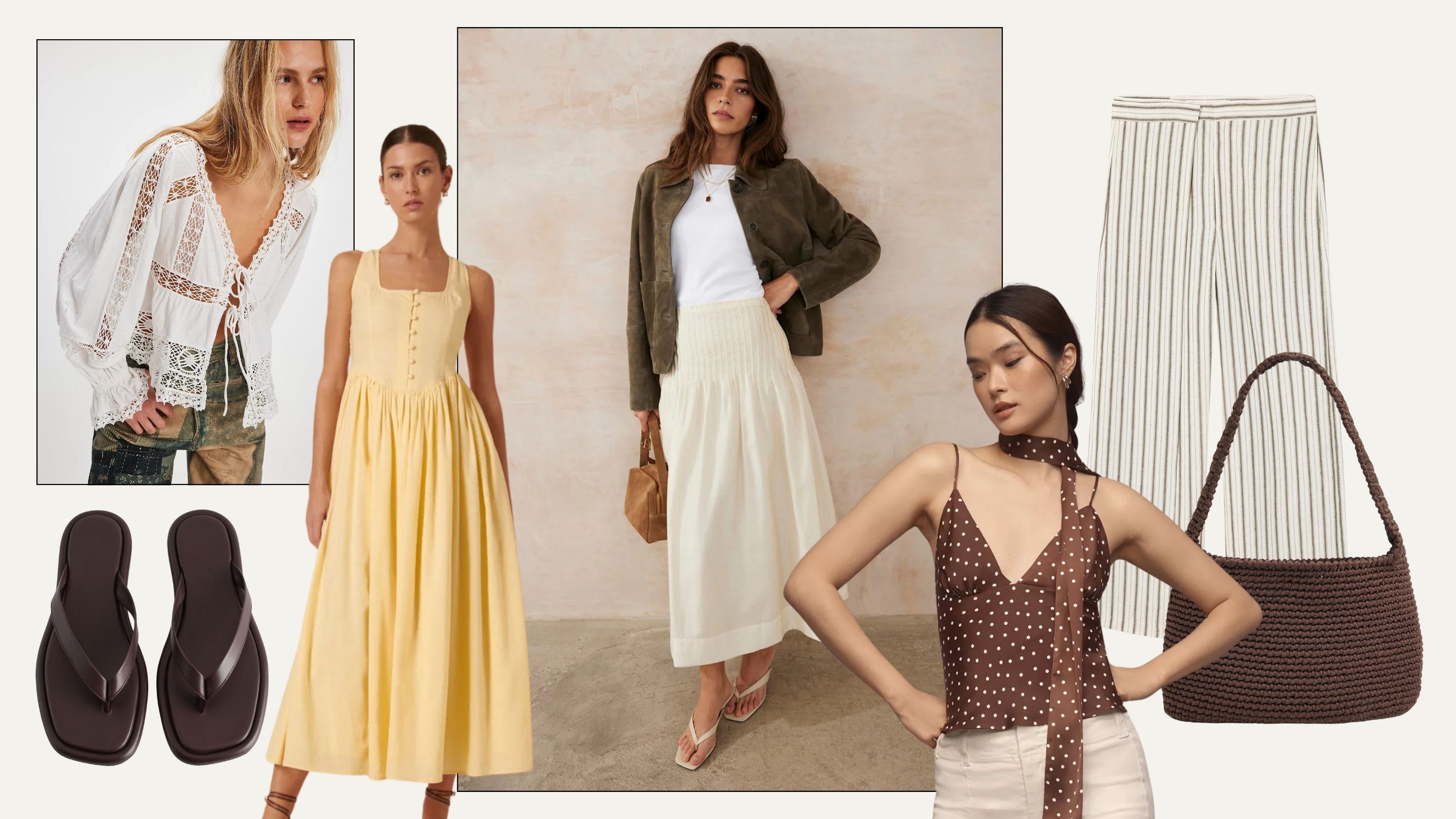 Collage of expensive looking high street buys