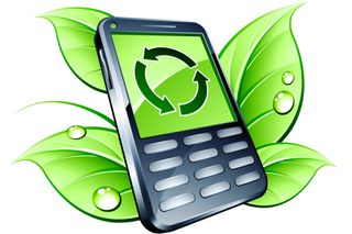 green mobile phone