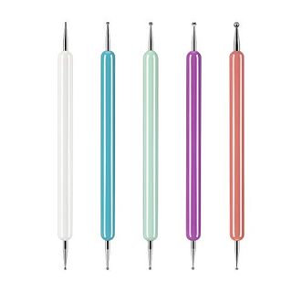 5 Pcs Pattern Tracing Stylus, Ball Embossing Stylus for Transfer Paper, Tracing Tools for Drawing, Embossing Tools for Paper, Art Dotting Tools for Nail Art, Ball Tip Clay Tools Sculpting Stylus