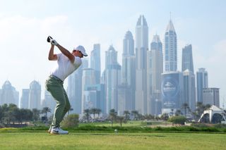 Rory McIlroy in final round in Dubai Desert Classic