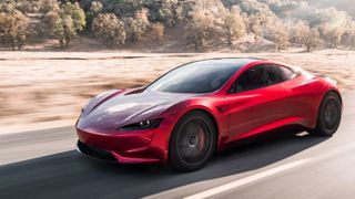 Tesla Roadster in action