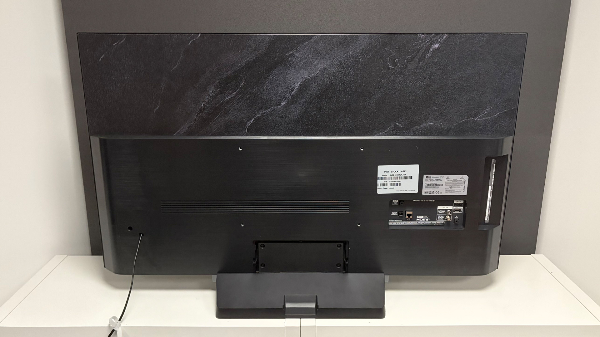 LG C6 48-inch OLED TV, rear of TV set